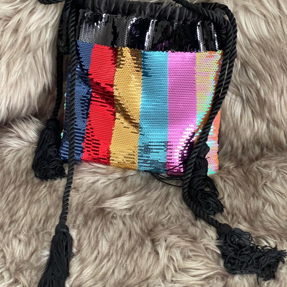 Trouve Sequin Drawstring Bag - image 2